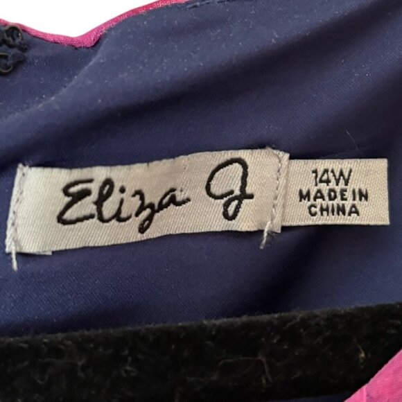 Eliza J Peony Print Chiffon Maxi Dress Size 14W - Picture 6 of 11